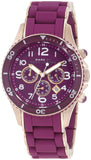 Marc Jacobs Rock Chronograph Purple Dial Purple Silicone Strap Watch for Women - MBM2576