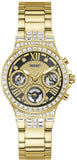 Guess GW0320L5 Moonlight Diamonds Quartz Women's Watch – Gold Dial & Gold Steel Strap