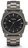 Fossil FS4774 Machine Chronograph Men's Watch – Black Dial & Grey Steel Bracelet