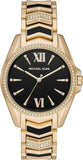 Michael Kors MK6743 Whitney Quartz Women's Watch – Black Dial & Two-Tone Steel Bracelet