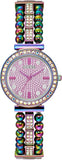 Guess GW0401L4 Intricate Iridescent Crystals Women’s Watch – Purple Dial & Purple Steel Strap