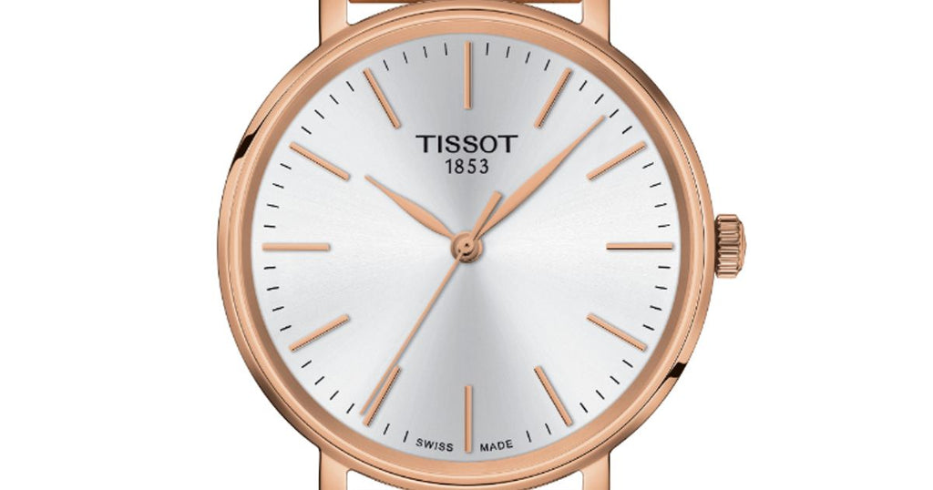 Tissot Everytime Lady Silver Dial Brown Leather Strap Watch for Women - T143.210.36.011.00