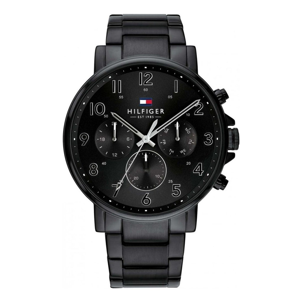 Tommy Hilfiger Daniel Black Dial Black Steel Strap Watch for Men - 1710383