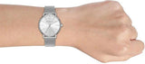 Armani Exchange Lola AX5535 Women's Analog Watch – Silver Dial with Matching Silver Mesh Strap