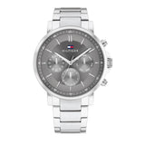 Tommy Hilfiger Tyson Chronograph Grey Dial Silver Steel Strap Watch For Men - 1710604