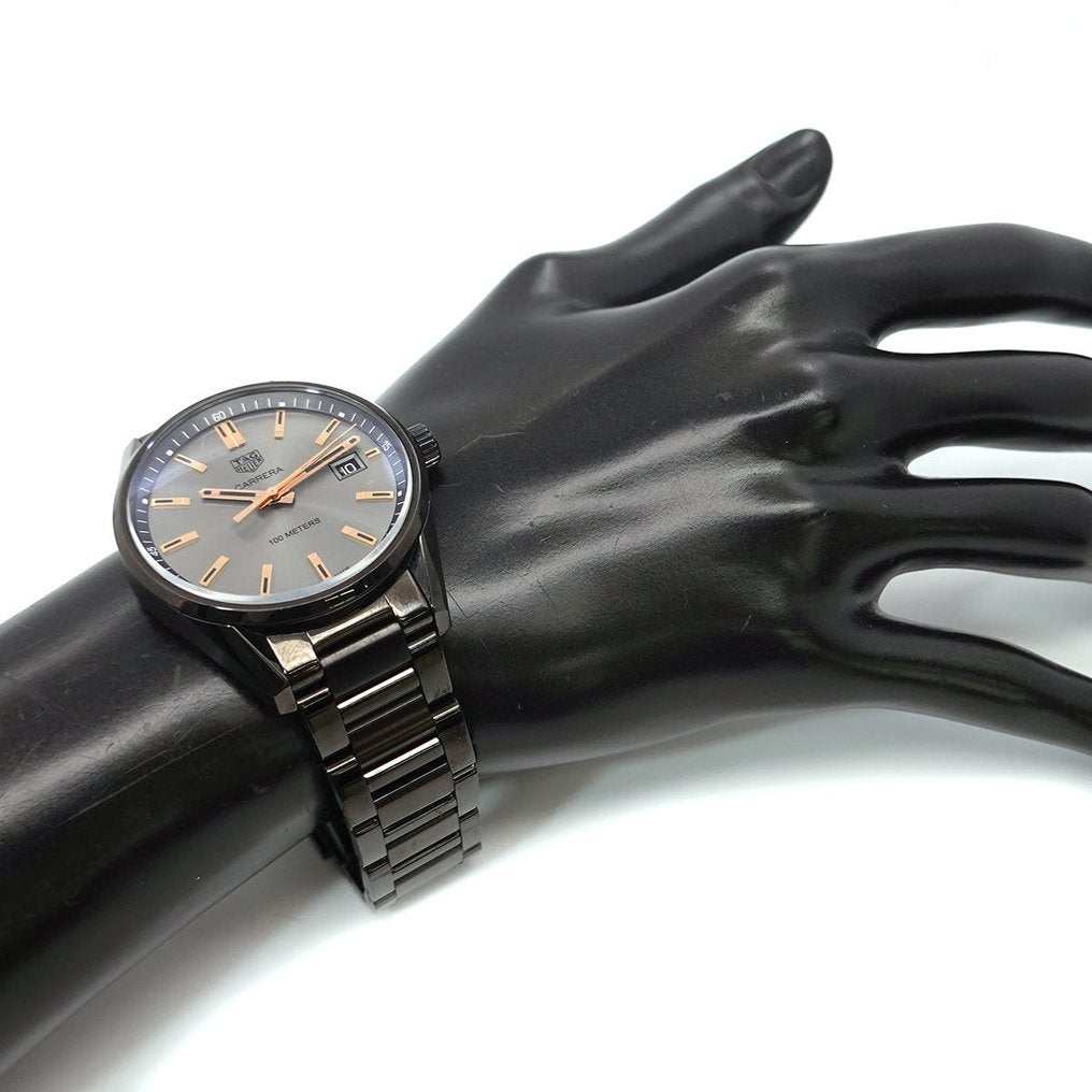 Tag Heuer Carrera Special Edition 39mm Black Dial Black Steel Strap Watch for Women - WAR1113.BA0602