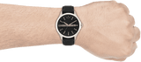 Armani Exchange Hampton AX2101 Men's Chronograph Watch – Classic Black Dial with Black Leather Strap