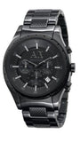 Armani Exchange AX1058 Men's Chronograph Watch – Black Dial with Black Stainless Steel Strap
