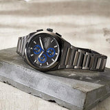 Fossil FS5830 Everett Men's Chronograph Watch – Grey Dial & Grey Steel Strap