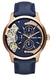 Fossil ME1138 Townsman Twist Skeleton Men's Watch – Blue Dial & Blue Leather Strap