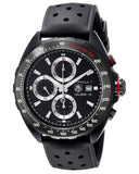Tag Heuer Formula 1 Automatic Chronograph Black Dial Black Leather Strap Watch for Men - CAZ2011.FT8024