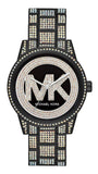 Michael Kors MK6733 Ritz Three-Hand Quartz Women's Watch – Black Dial & Two-Tone Steel Strap with Crystals