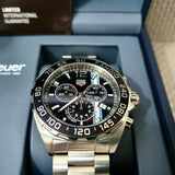 Tag Heuer Formula 1 Chronograph Black Dial Silver Steel Strap Watch for Men - CAZ101H.BA0842
