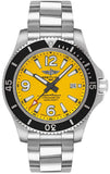 Breitling Superocean II Automatic 44mm A17367021I1A1 Men's Watch – Yellow Dial with Silver Steel Strap