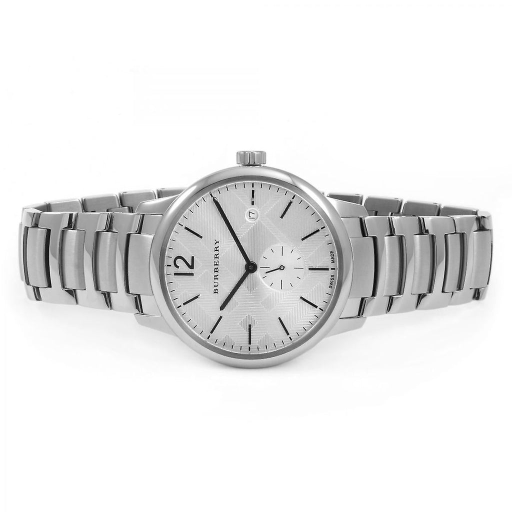 Burberry The Classic Silver Dial Silver Steel Strap Watch for Men - BU10004