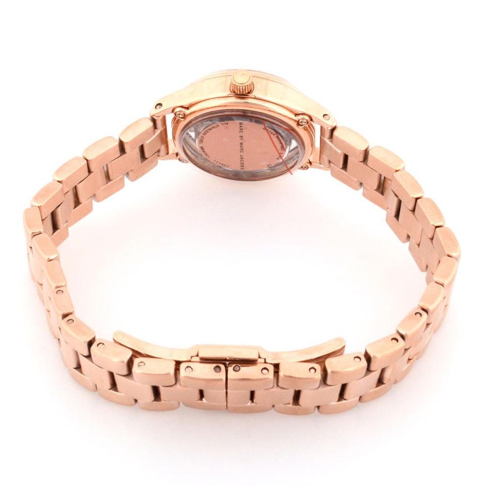 Marc Jacobs Tether Transparent Rose Gold Dial Rose Gold Steel Strap Watch for Women - MBM3417