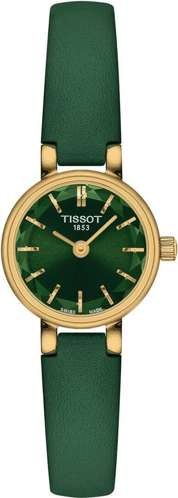 Tissot Lovely Round Green Mother of Pearl Dial Green Leather Strap Watch for Women - T140.009.36.091.00