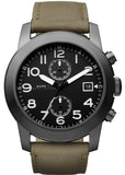 Marc Jacobs MBM5034 Larry Chronograph Men's Watch – Black Dial & Grey Leather Strap