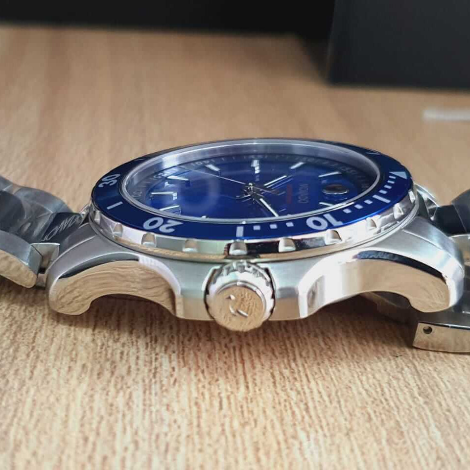 Movado Series 800 Blue Dial Silver Steel Strap Watch for Men - 2600151