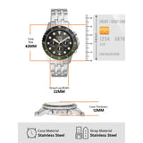 Fossil FS5864 FB-01 Chronograph Men’s Watch – Black Dial with Silver Steel Strap