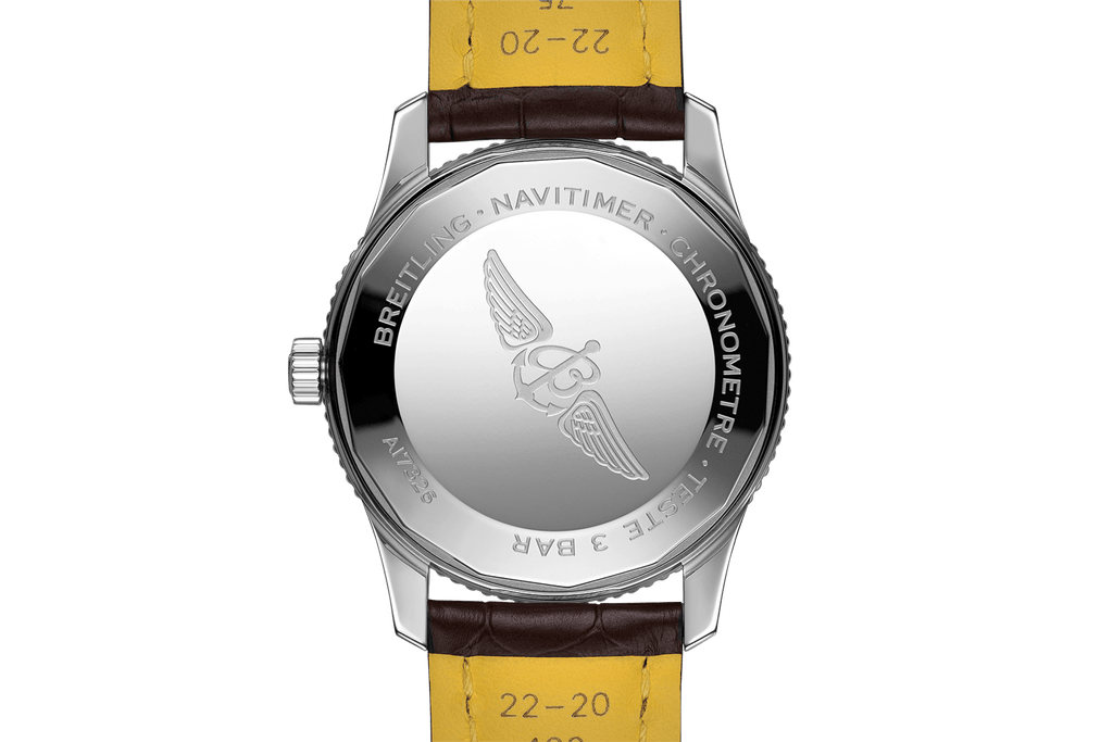 Breitling Navitimer 1 Automatic 41mm White Dial Brown Leather Strap Mens Watch - A17326211G1P1