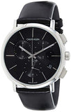 Calvin Klein Posh Black Dial Black Leather Strap Watch for Men - K8Q371C1
