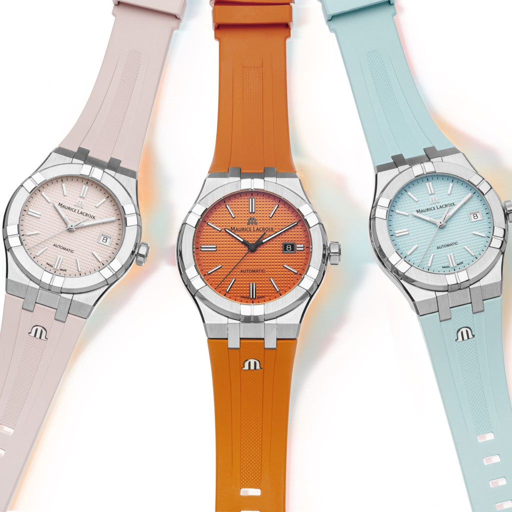 Maurice Lacroix AI6008 Aikon Limited Edition Automatic Date Men’s Watch – Orange Dial & Silver Steel Strap