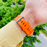 Maurice Lacroix AI6008 Aikon Limited Edition Automatic Date Men’s Watch – Orange Dial & Silver Steel Strap