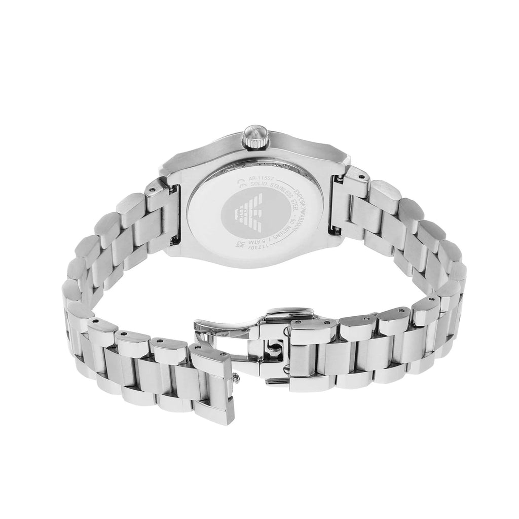 Emporio Armani Federica Mother of Pearl Dial Silver Steel Strap Watch For Women - AR11557