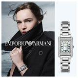 Emporio Armani AR11625 Empire Women’s Watch – Mother of Pearl Dial & Silver Steel Strap