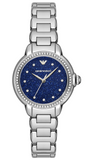 Emporio Armani AR11630 Mia Women’s Watch – Three-Hand Crystals Blue Dial & Silver Steel Strap