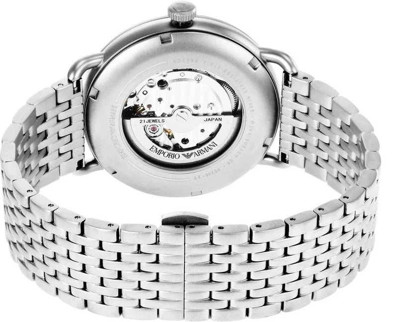 Emporio Armani Aviator Multifunction Blue Dial Silver Mesh Bracelet Watch For Men - AR60024