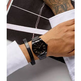 Armani Exchange Nico AX7102 Men's Analog Watch – Bold Black Dial with Black Stainless Steel Strap