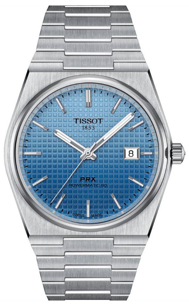 Tissot PRX Powermatic 80 Gradient Blue Dial Silver Steel Strap Watch for Men - T137.407.11.351.01