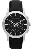 Burberry BU9356 The City Chronograph Quartz Men's Watch – Black Dial & Black Leather Strap