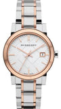 Burberry BU9105 The City Women’s Watch with White Dial & Two-Tone Stainless Steel Strap