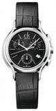 Calvin Klein Skirt Chronograph K2U291C1 Men's Watch with Black Dial & Black Leather Strap