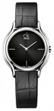 Calvin Klein K2U231C1 Skirt Women's Watch – Black Dial & Black Leather Strap