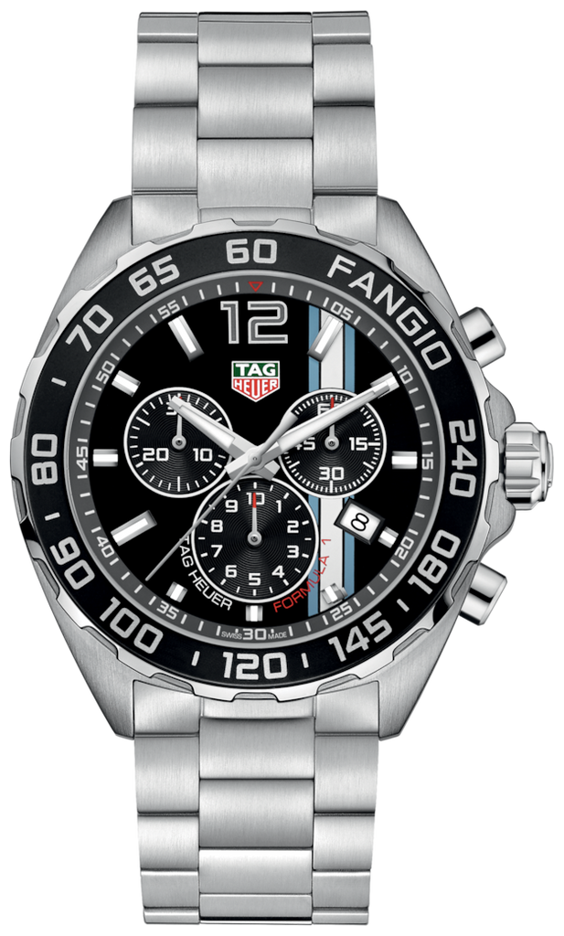 Tag Heuer Formula 1 Chronograph Black Dial Silver Steel Strap Watch for Men - CAZ101H.BA0842