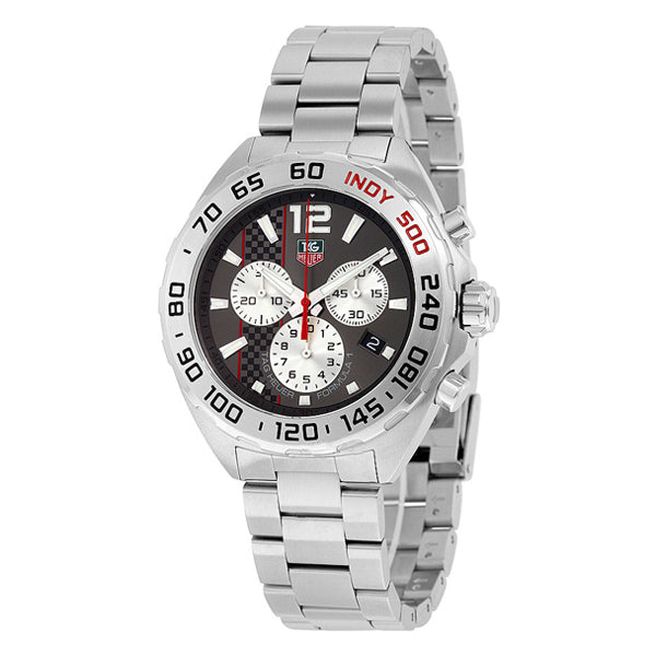 Tag Heuer Formula 1 Chronograph Grey Dial Silver Steel Strap Watch for Men - CAZ1114.BA0877