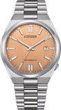 Citizen Tsuyosa NJ0159-86Z Men's Automatic Watch – Salmon Orange Dial with Silver Steel Strap