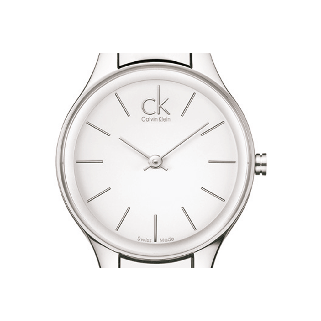 Calvin Klein Simplicity White Dial Silver Steel Strap Watch for Women - K4323126