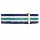 Daniel Wellington Classic Nottingham White Dial Two Tone NATO Strap Watch For Men - 0108DW