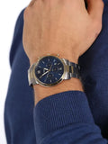 Fossil FS5706 Neutra Chronograph Men's Watch – Blue Dial & Two-Tone Steel Strap