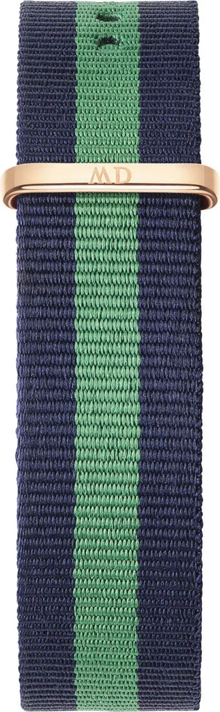 Daniel Wellington Classic Warwick White Dial Two Tone Nylon Strap Watch for Men - DW00100005