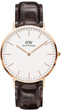 Daniel Wellington DW00100011 Classic York Men’s Watch – White Dial with Brown Leather Strap