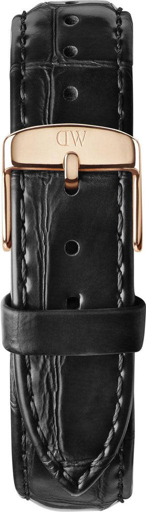 Daniel Wellington Classic Reading White Dial Black Leather Strap Watch For Women - DW00100041