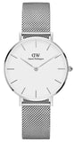 Daniel Wellington DW00100164 Petite Sterling Women's Watch – White Dial & Silver Mesh Bracelet
