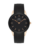 Daniel Wellington Iconic Motion Black Dial Black Rubber Strap Watch For Men - DW00100425