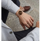 Daniel Wellington DW00100476 Petite Amber Women's Watch – Brown Dial & Gold Mesh Strap